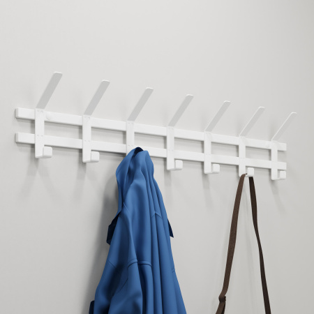Вешалка Торонто 7 металл Белый*820