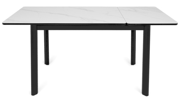 Стол Римини-мини белый мрамор/черный