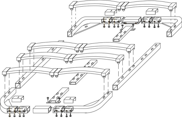 Основание ортопедическое (разборное)  1200*2000 