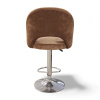 Стул барный «Лайт» Velvet LUX-8 Коричневый/Хром