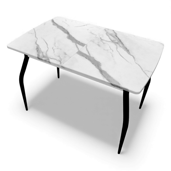 Стол Уют 3 1100(+390)*700*750 Белый / Опора черный 