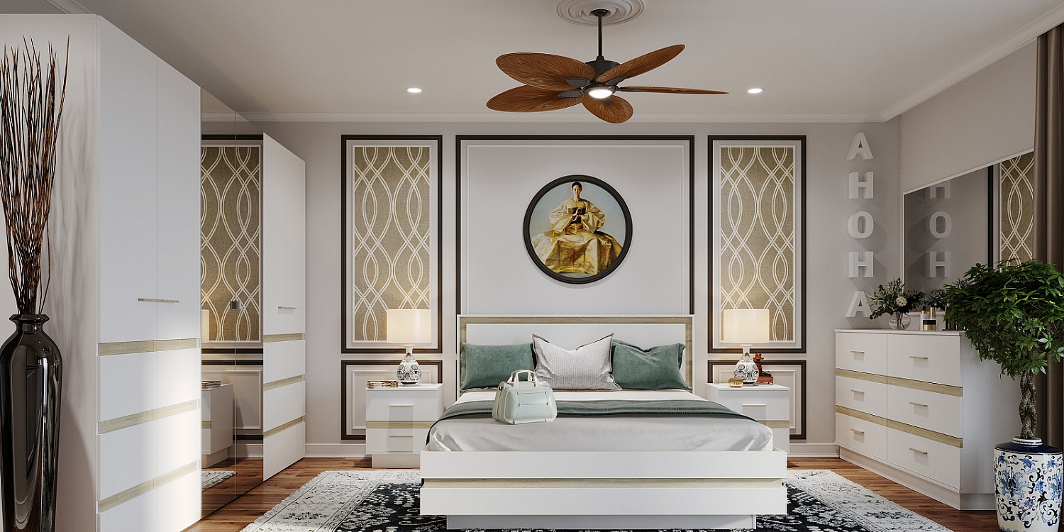 Анона 3 Комод высокий Белый/Дуб Сонома/