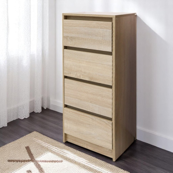 Комод Венсен 4 ящика Дуб Сонома
