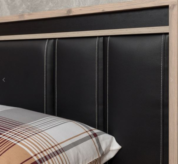 Nature 307 Кровать Люкс 1600*2000 + основание универсальное Металл/Гаскон Пайн-Черный