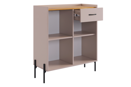 Гостиная Доминика К3(2620*350*1950)кашемир/дуб крафт золотой