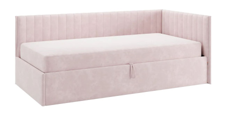 Кровать Твикс  (Тахта)  с подъёмным механизмом 90х200 см нежно-розовый(велюр)