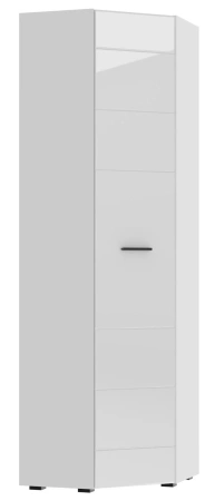 GLOSS Прихожая шкаф угловой Белый/Белый глянец