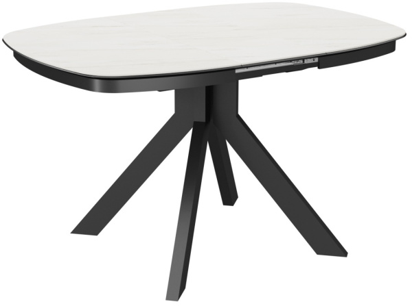 Стол Сохо-2С+PVC White marble/черный