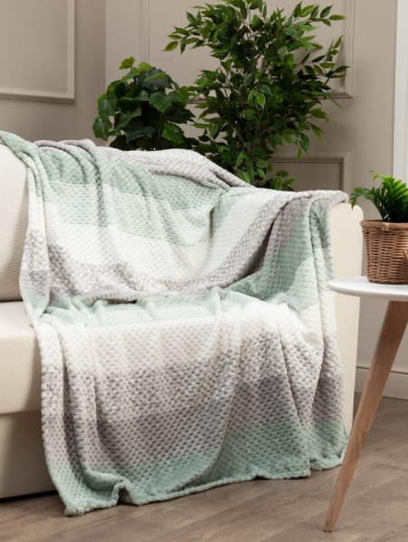 Плед Absolute  фланель жаккард печатн. 1,5 сп 90689