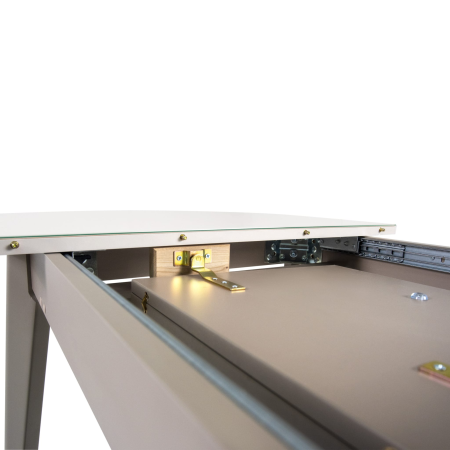 Стол Кристалл -2,1100(390)700, Стекло (латте)