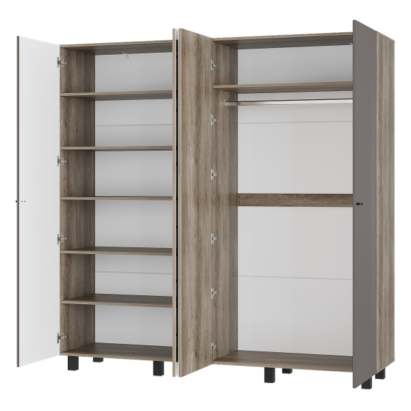 Олива Шкаф ШК-13 4 дв Дуб каньон/MF14 муссон