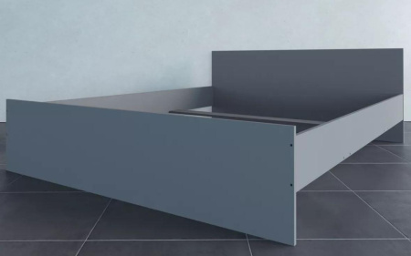 Дрезден Кровать 453,03 (без основания) Серый